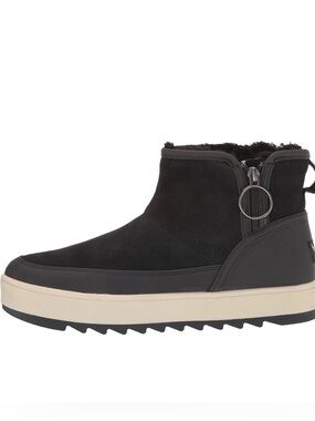 Koolaburra by UGG Black and Grey Tynlee Water Resistant Zip Fashion Boot NWOB